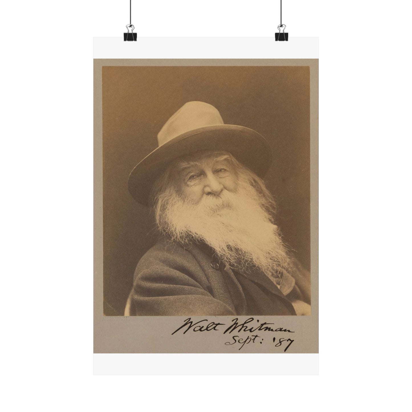 George C. Cox - Walt Whitman - Google Art Project High Quality Matte Wall Art Poster for Home, Office, Classroom