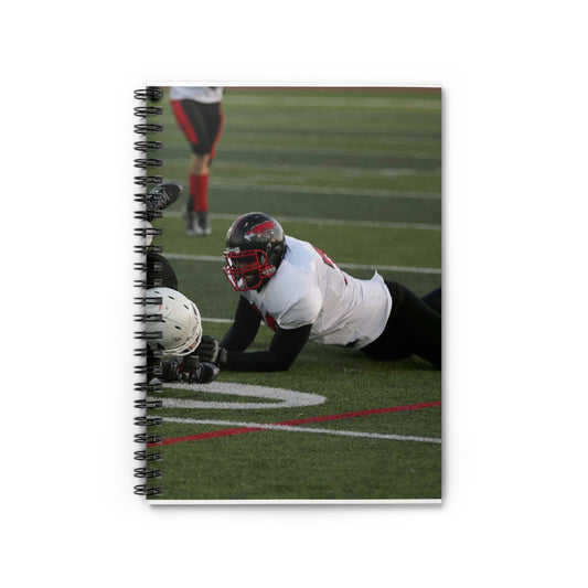 Fred Spencer, Falcons defensive lineman, trips up a Spiral Bound Ruled Notebook with Printed Cover