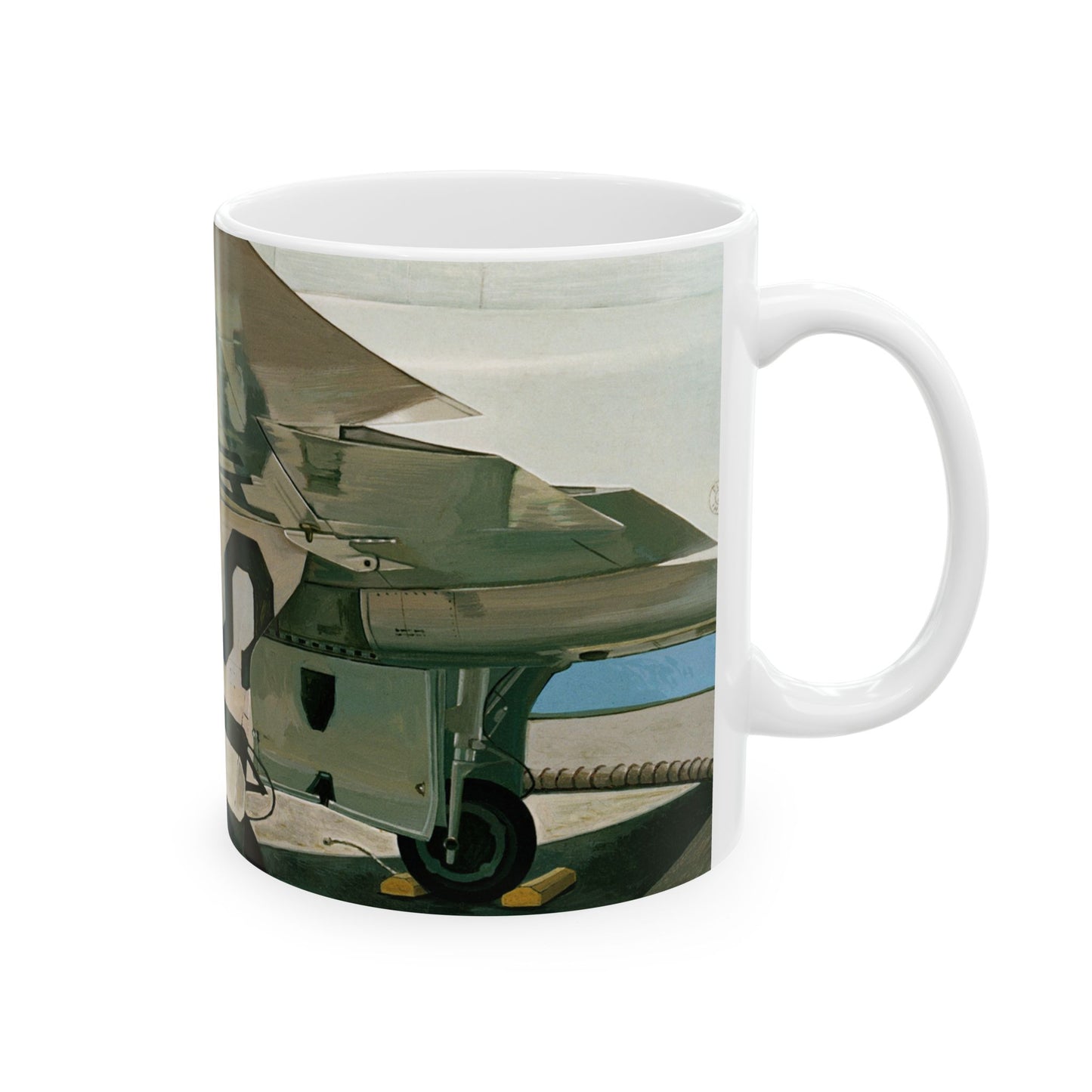 Artwork: "T-38 Flight Line, Vance AFB". Artist: David Zlotky Beautiful Novelty Ceramic Coffee Mug 11oz