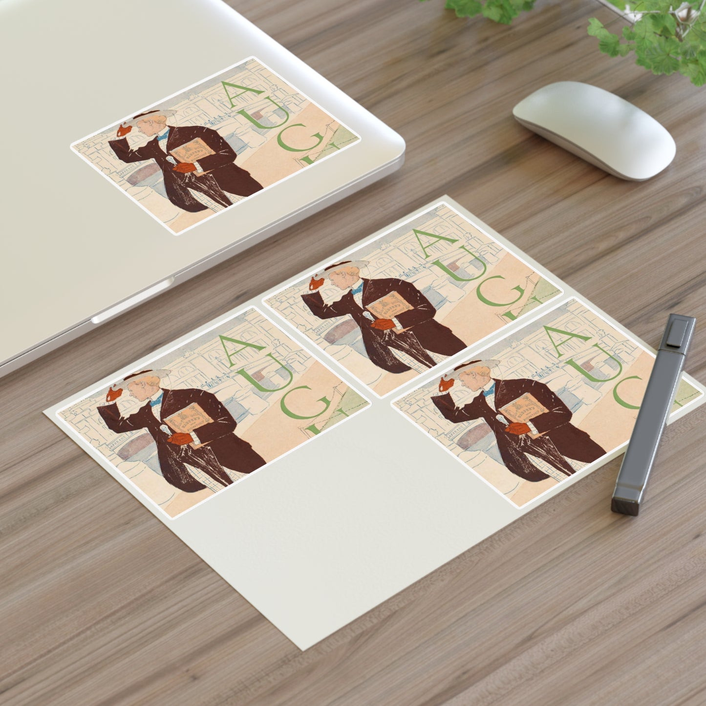 Edward Penfield, Harper's August Laminated UV Protective Vinyl Stickers