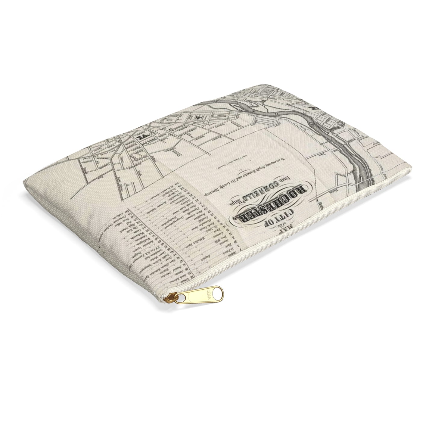 Map of the city of Rochester : from Cornells' Maps : to accompany Boyd's Rochester and six county directory / Large Organizer Pouch with Black Zipper