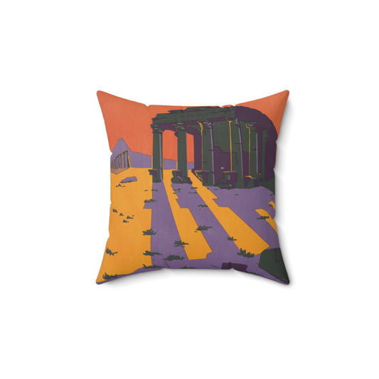 Syria and Lebanon. Vintage Travel Posters, 1920s-1930s Decorative Accent Square Pillow