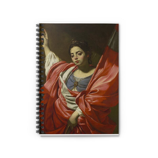 Vouet - School of - St. Ursula, c. 1620, 1961.285 Spiral Bound Ruled Notebook with Printed Cover