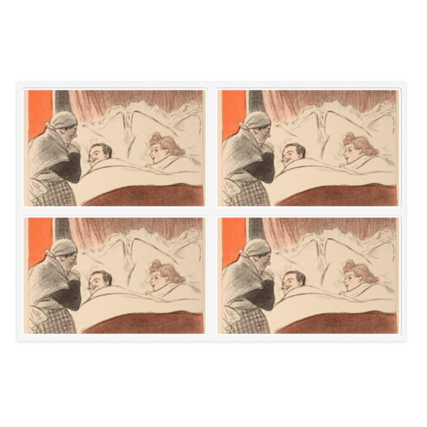Steinlen - je-l-ai-promis-a-gertrude Laminated UV Protective Vinyl Stickers