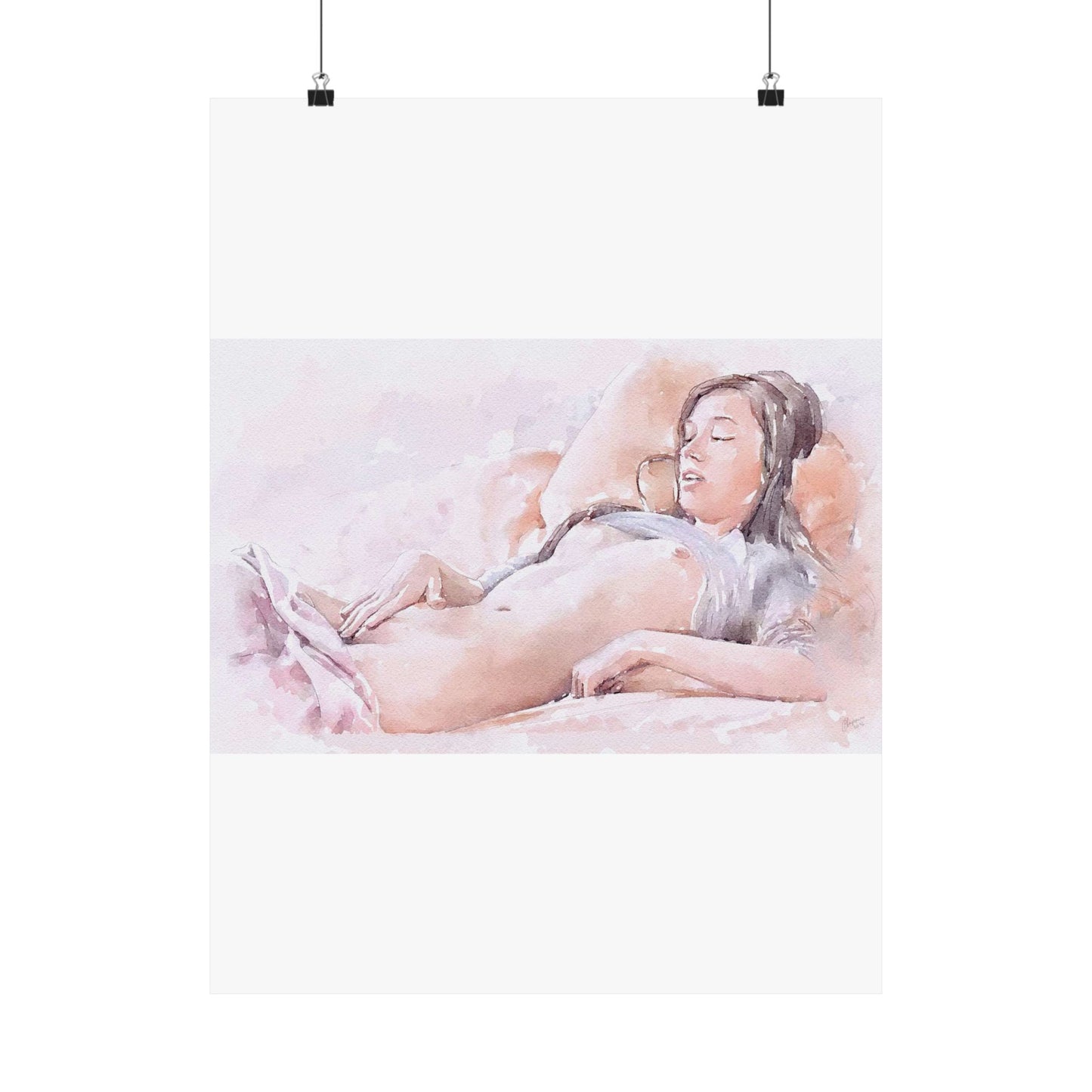 Woman masturbating High Quality Matte Wall Art Poster for Home, Office, Classroom