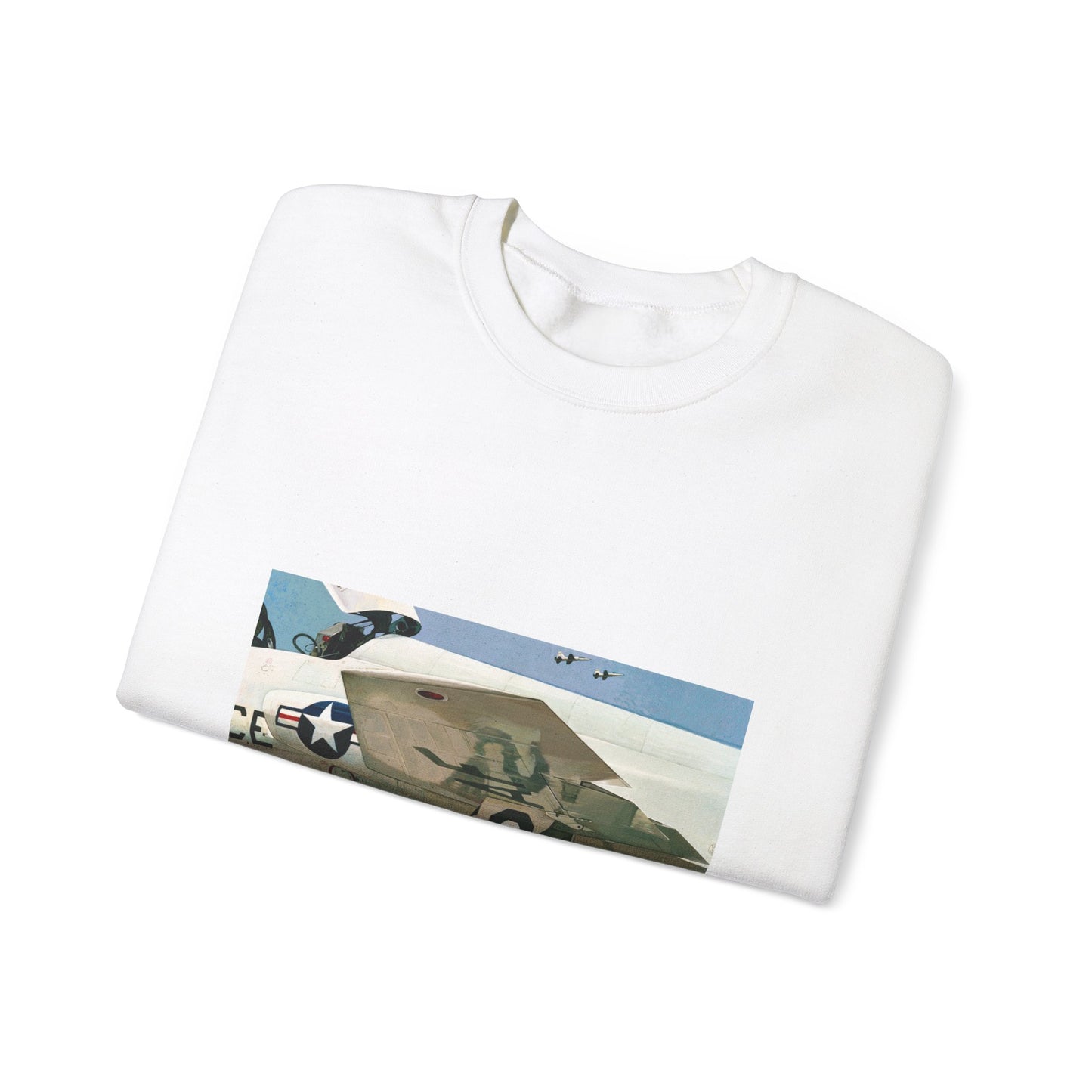 Artwork: "T-38 Flight Line, Vance AFB". Artist: David Zlotky White Heavy Blend Adult Crew Neck SweatShirt