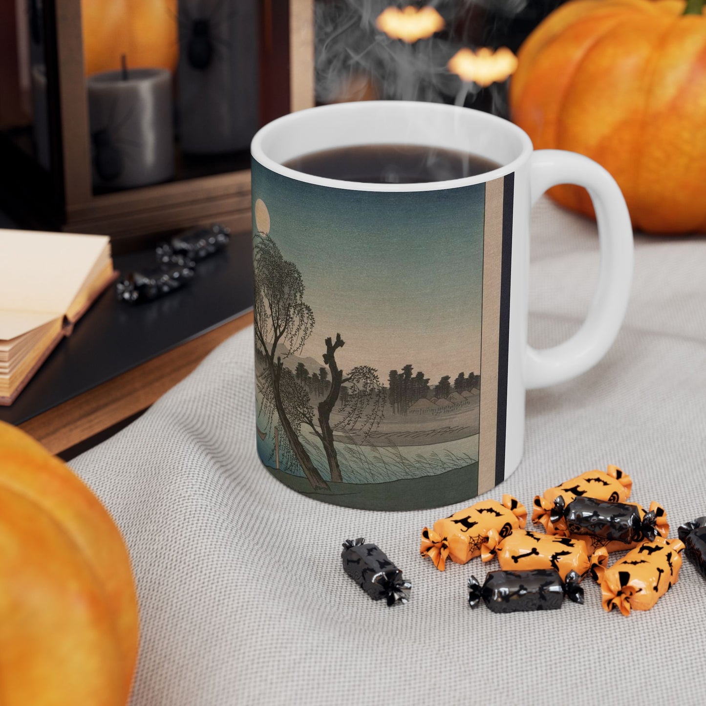 [Fūkeiga], Ando Hiroshige - Public domain portrait drawing  Beautiful Novelty Ceramic Coffee Mug 11oz