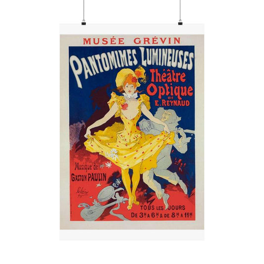 Affiche pour le Musée Grévin, "Pantomimes lumineuses". High Quality Matte Wall Art Poster for Home, Office, Classroom
