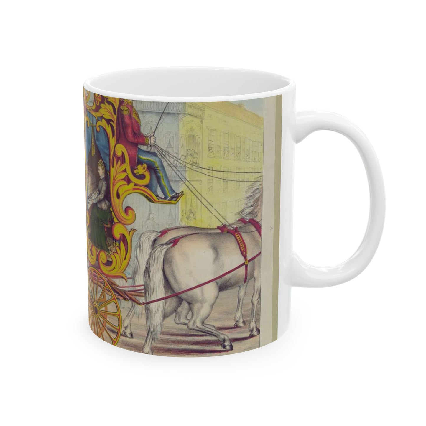 Calliope! The wonderful Operonicon or Steam Car of the Muses, as it appears in the gorgeous street pagent [sic] of the Great European Zoological Association! ... Beautiful Novelty Ceramic Coffee Mug 11oz