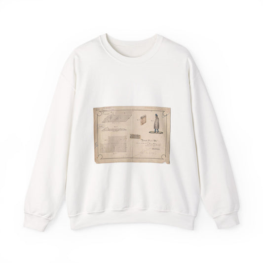Patent drawing - Drawing of Portable Tent and Abri Public domain  image White Heavy Blend Adult Crew Neck SweatShirt