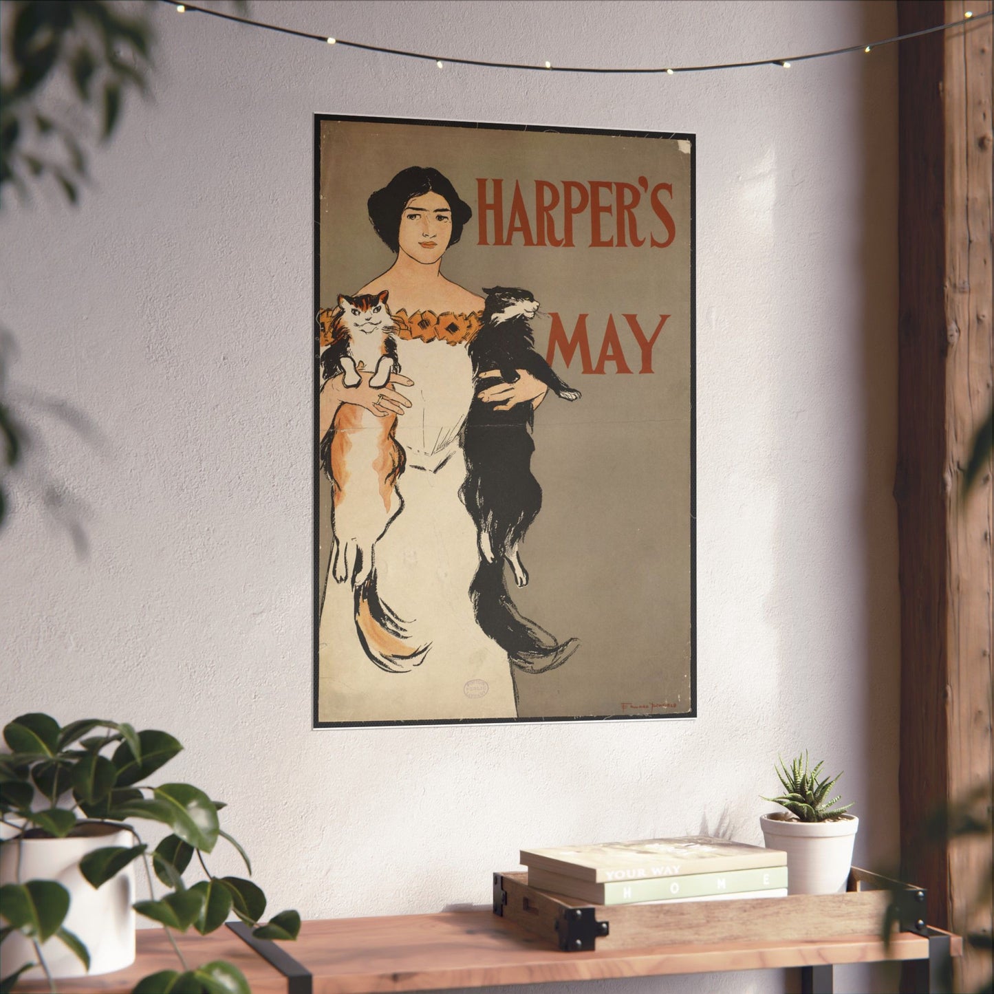 Edward Penfield - Harper's May, Art Nouveau Poster High Quality Matte Wall Art Poster for Home, Office, Classroom