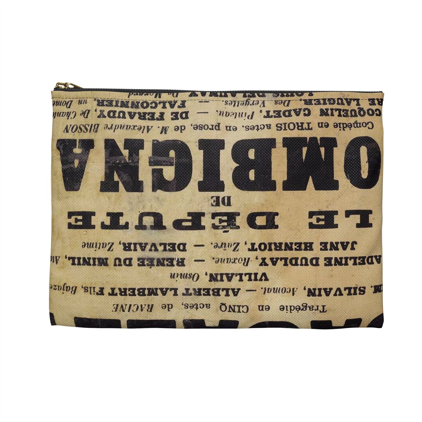 Poster of Bajazet 1900 - A poster advertising a concert in paris Large Organizer Pouch with Black Zipper