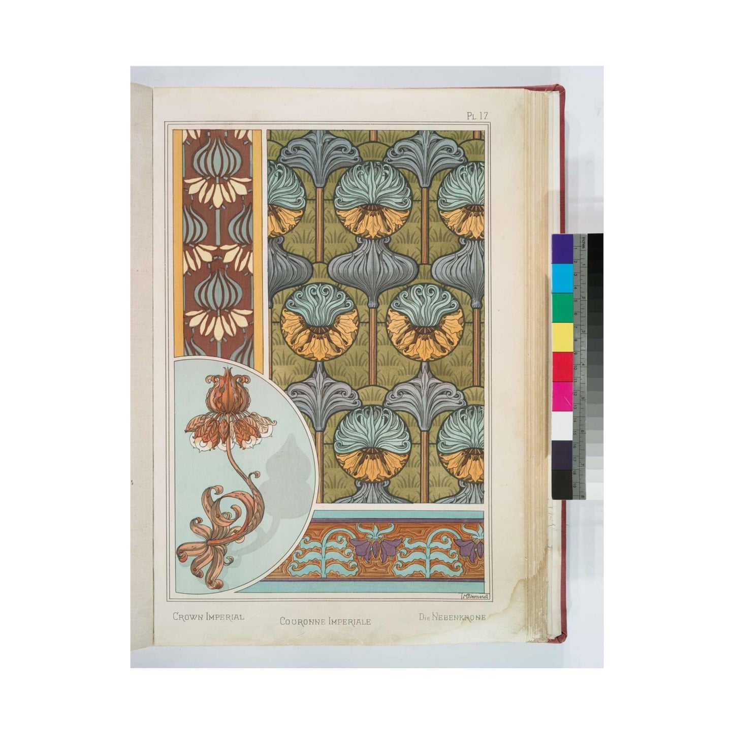 Couronne imperiale, Maurice Pillard Verneuil High Quality Matte Wall Art Poster for Home, Office, Classroom