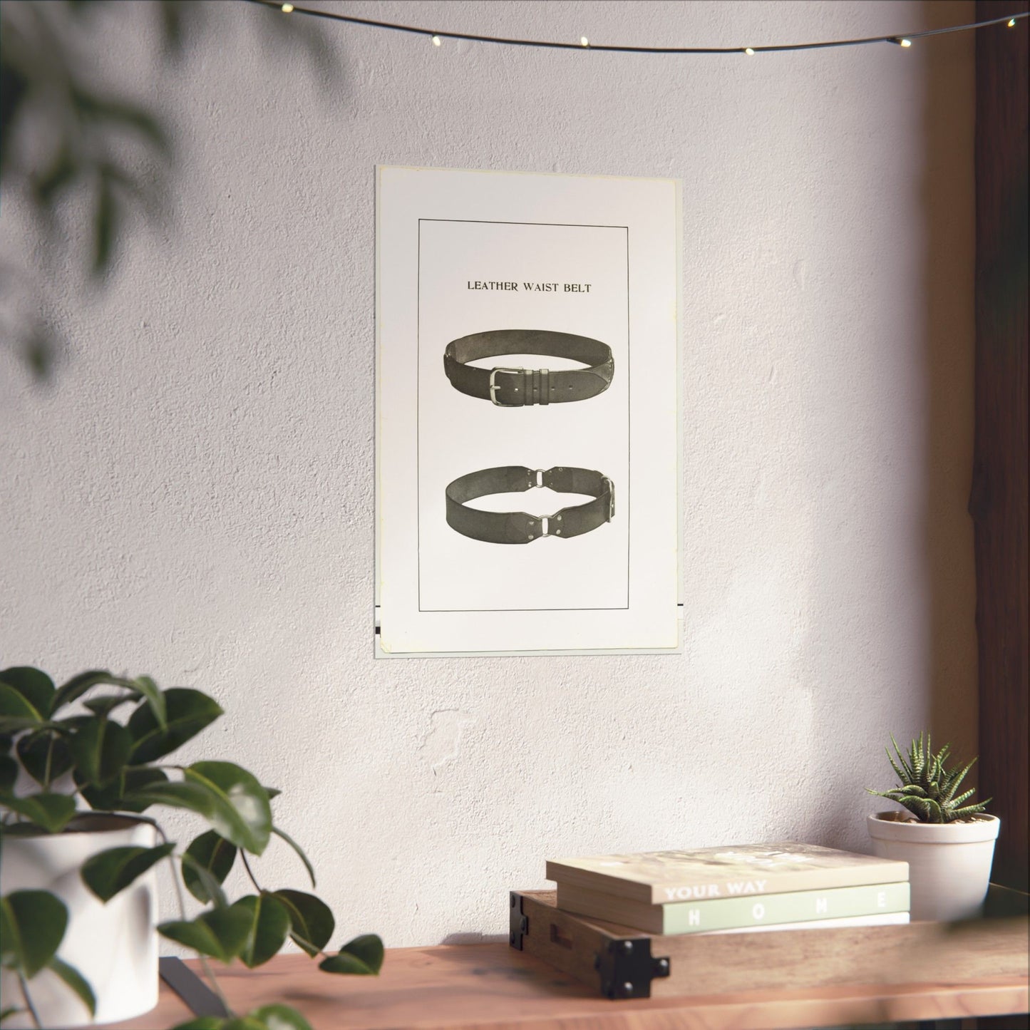 Patent drawing - Leather Waist Belt - . Public domain  image High Quality Matte Wall Art Poster for Home, Office, Classroom