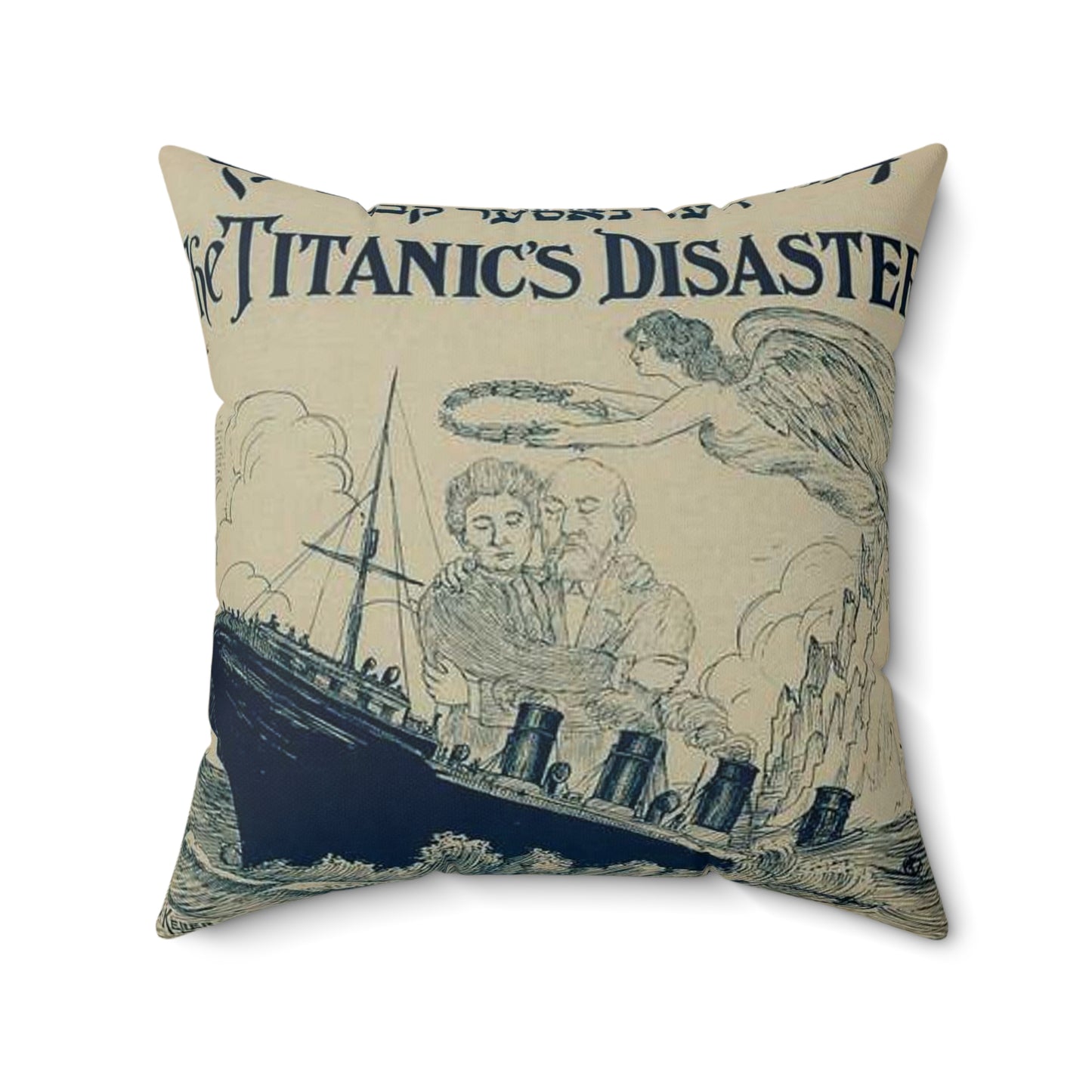 Der naser keiver oder Churbon Titanic Decorative Accent Square Pillow