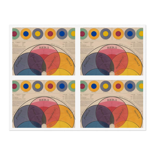 School and family charts, accompanied by a manual of object lessons and elementary instruction, by Marcius Willson and N.A. Calkins. No. XIV. The Chromatic scale of colors Laminated UV Protective Vinyl Stickers