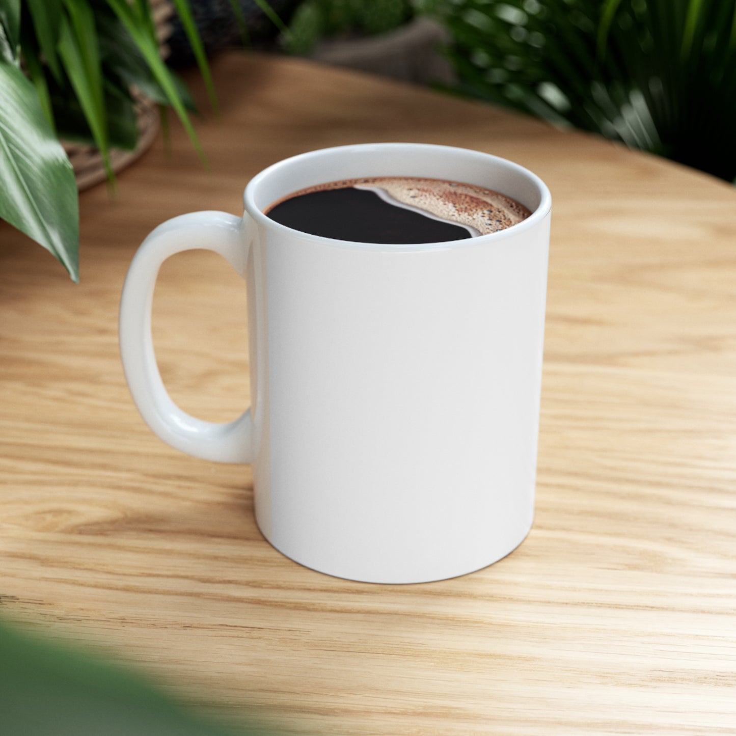 Bock beer boy standing to the right of a vat, which is inscribed hops malt, holding hops over the vat Beautiful Novelty Ceramic Coffee Mug 11oz