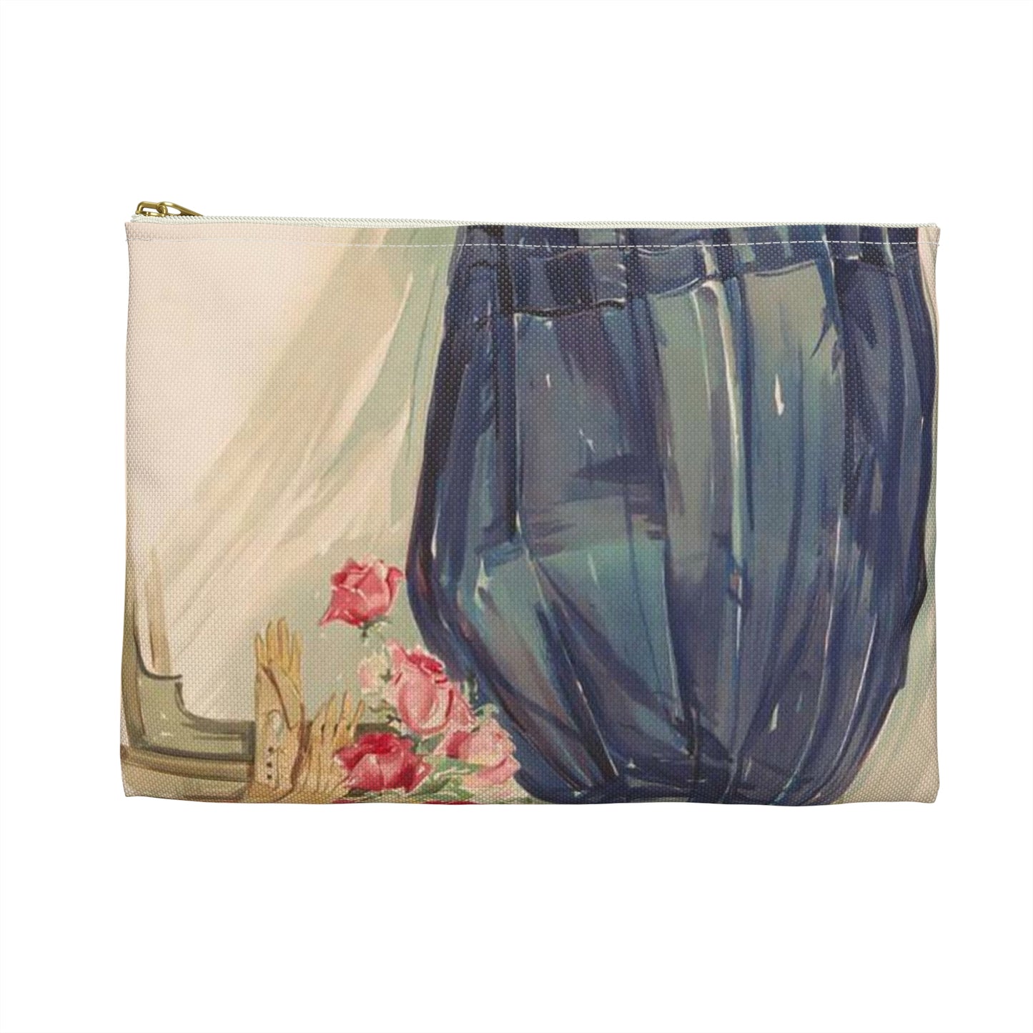 Society maid, no. 4 - Victorian era public domain image Large Organizer Pouch with Black Zipper