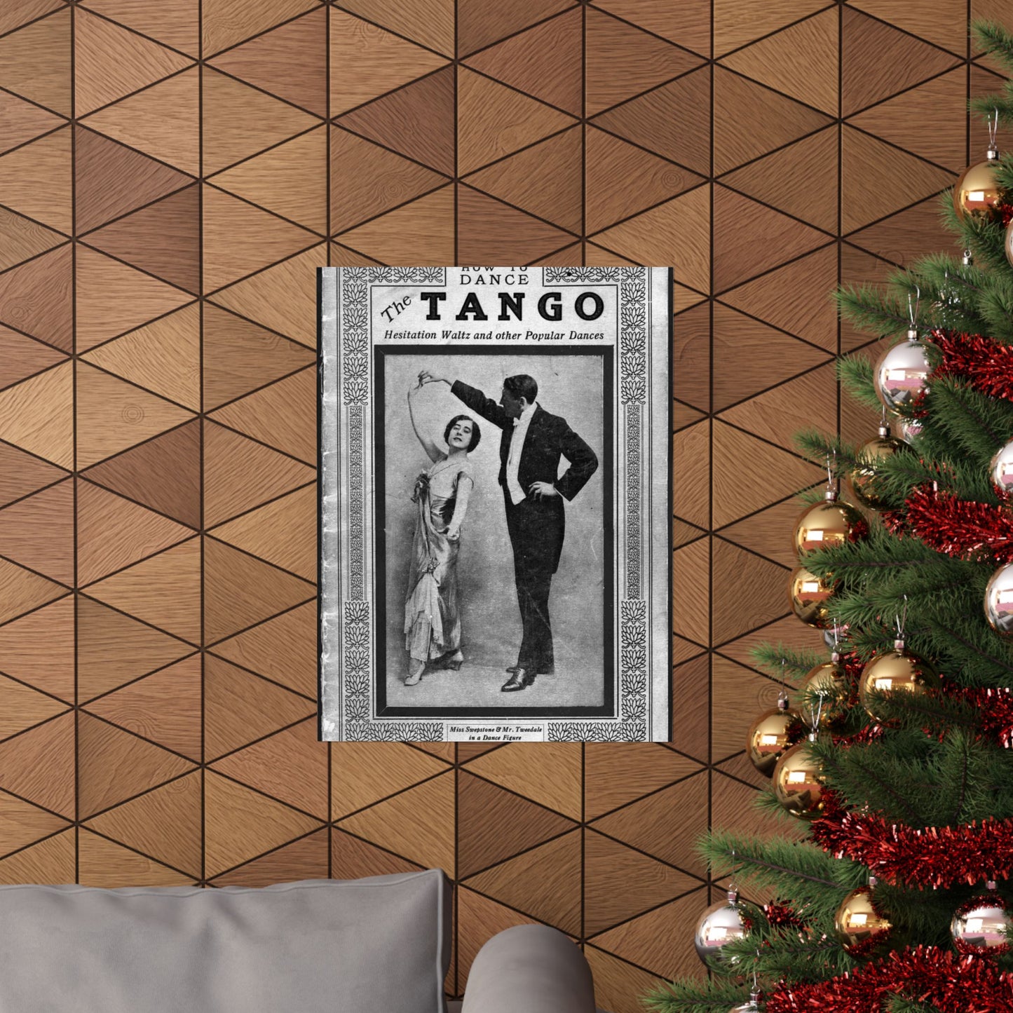 The tango as standardized and taught by the representative dancing masters of the North American continent; tango two-step, hesitation waltz, Boston glide, one-step High Quality Matte Wall Art Poster for Home, Office, Classroom