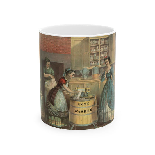 Home washing machine & wringer - A painting of a woman washing a woman's hands Beautiful Novelty Ceramic Coffee Mug 11oz