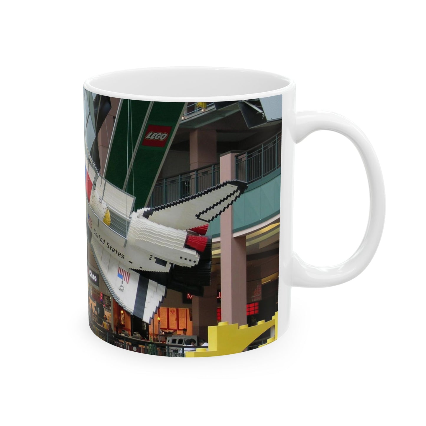 Grand Rounds Scenic Byway - Huge Lego Spaceship in the Mall of America Beautiful Novelty Ceramic Coffee Mug 11oz