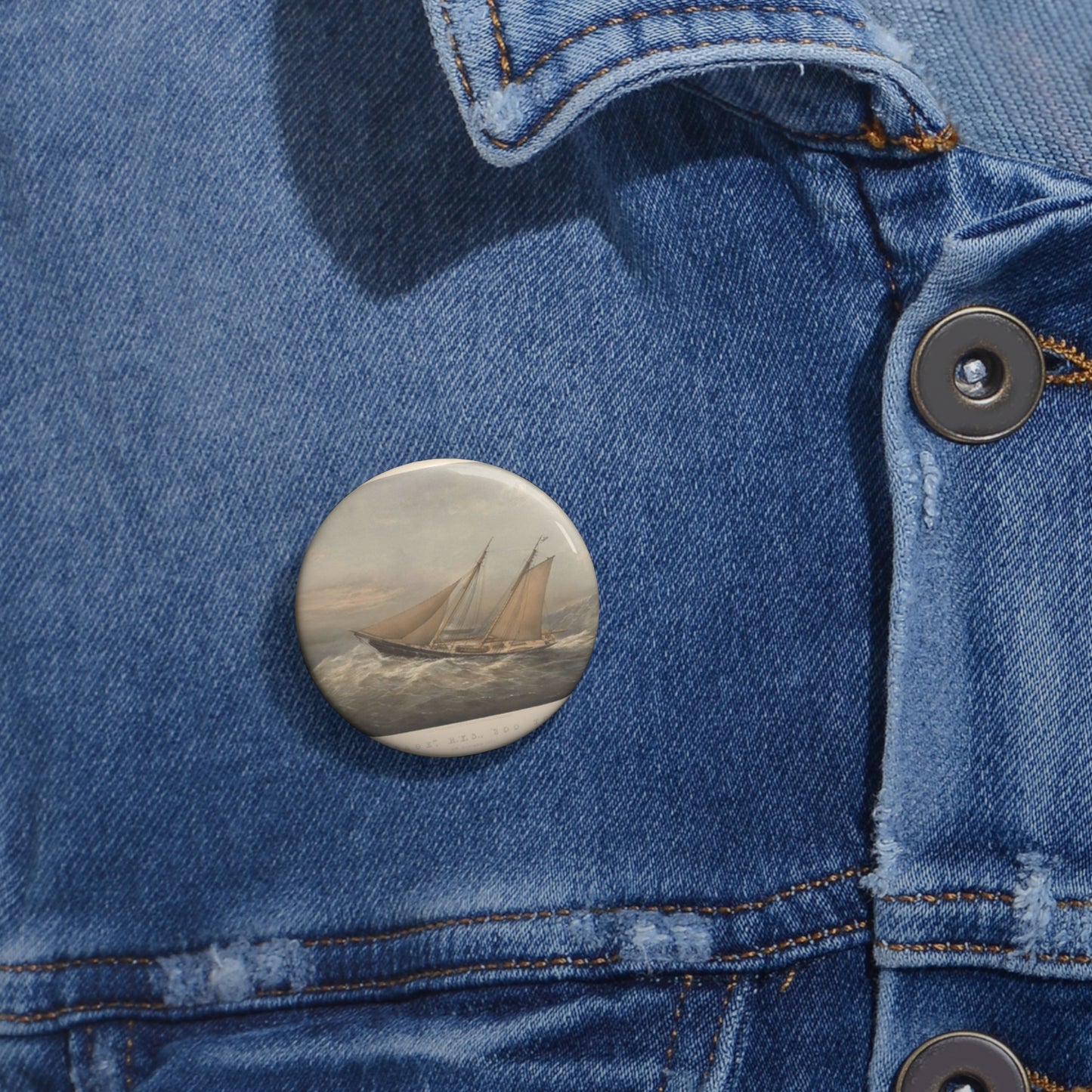 Mirage, R.Y.S., 200 Tons. 5th October 1872 RMG PY8772 Pin Buttons with Crisp Design
