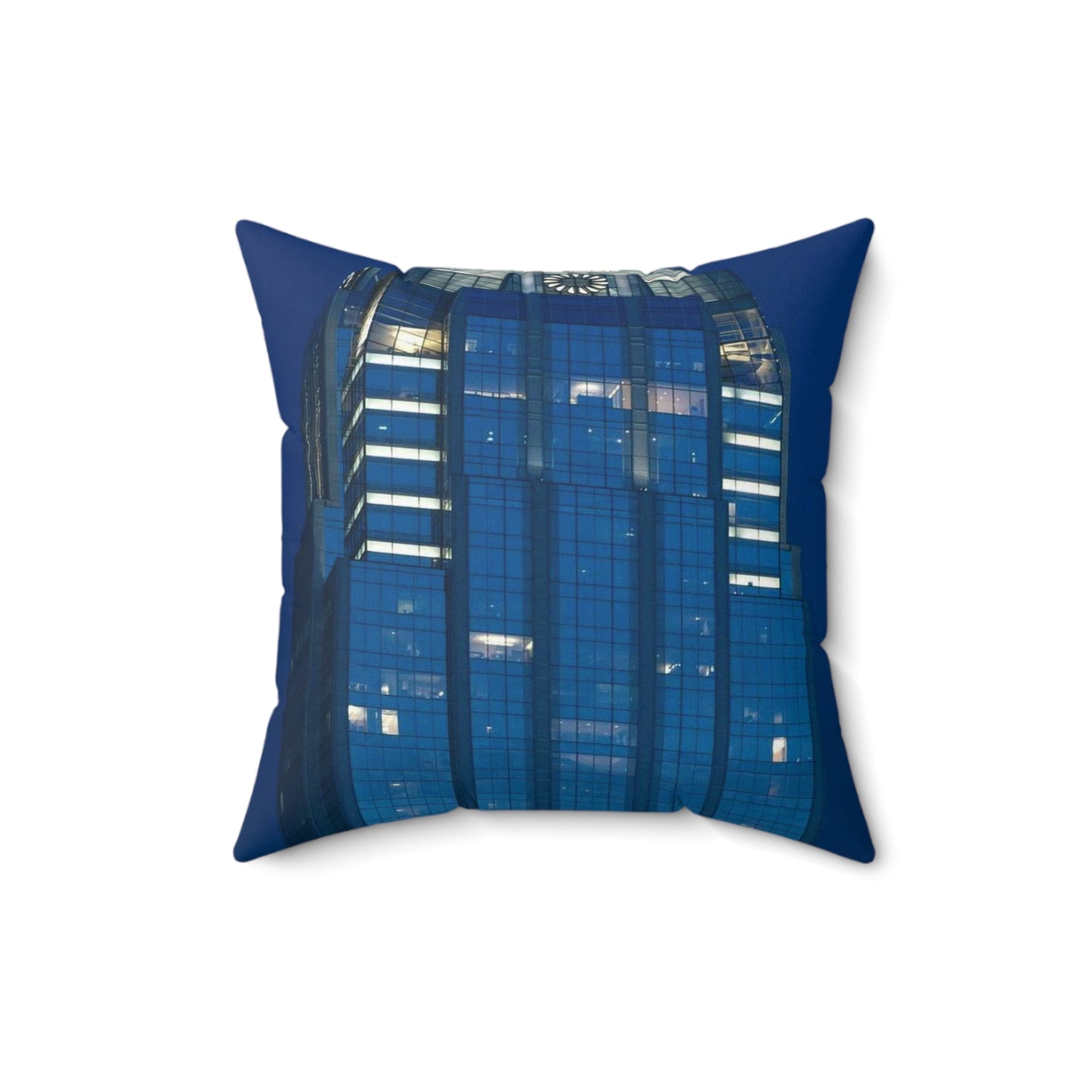 The upper reaches of Frost Bank Tower, a prominent Austin, Texas, skyscraper Decorative Accent Square Pillow