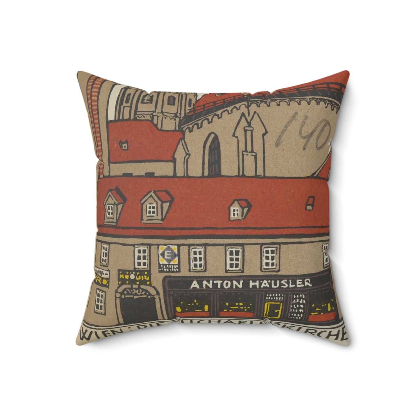 Vienna- St. Michael's Church (Wien- Die Michaelerkirche) MET DP844347 Decorative Accent Square Pillow