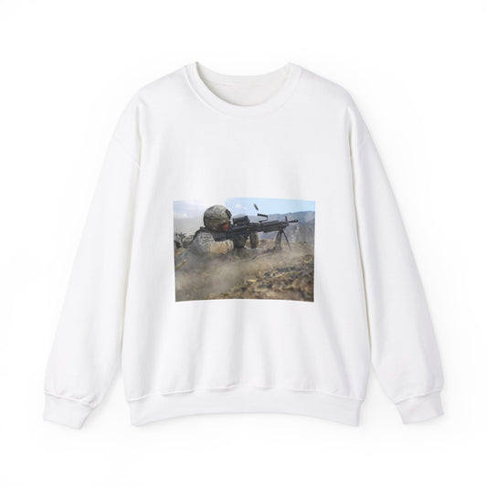 U.S. Army Pvt. John Stafinski, a native of Seville, White Heavy Blend Adult Crew Neck SweatShirt