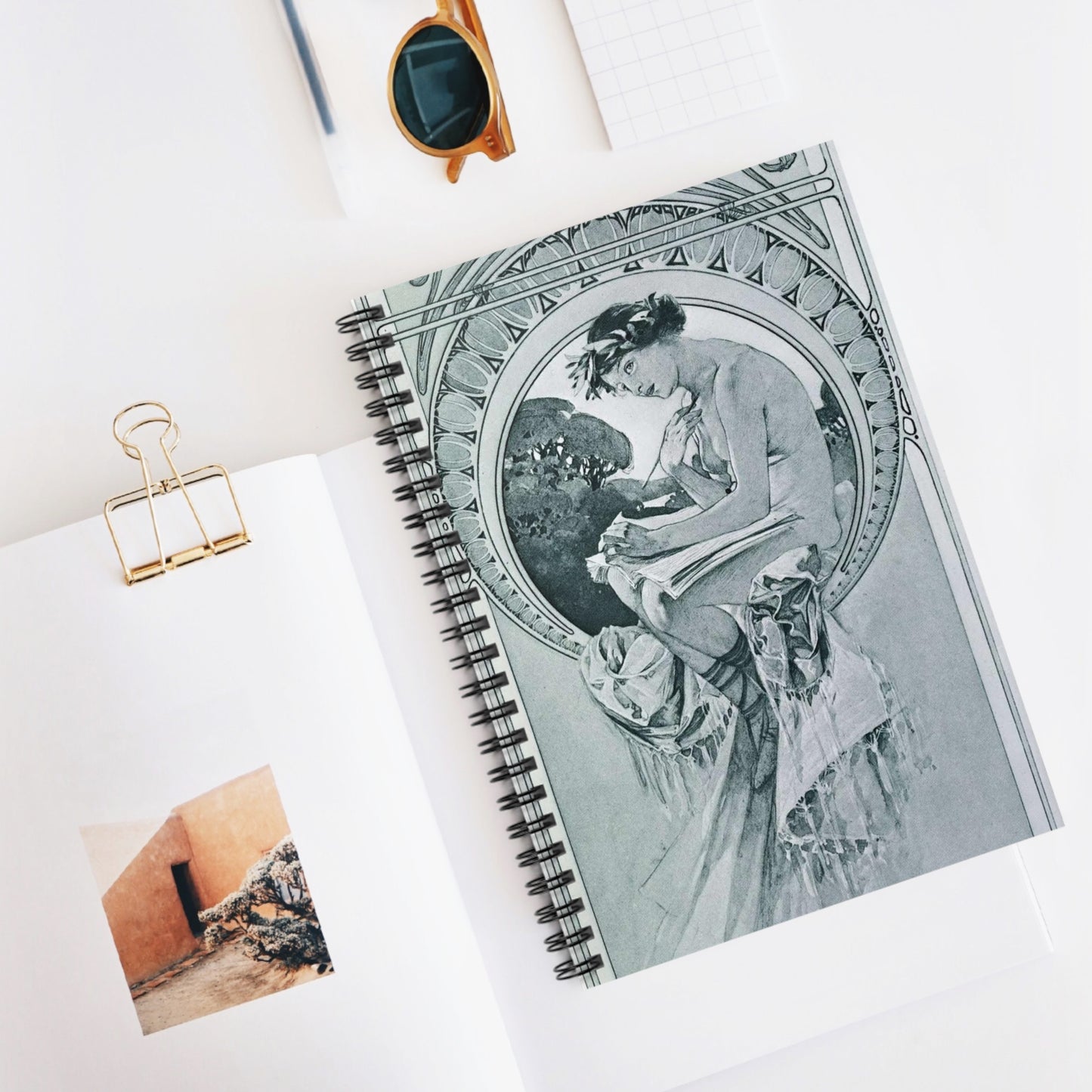 08 mucha documentsdecoratifs 1901 Spiral Bound Ruled Notebook with Printed Cover