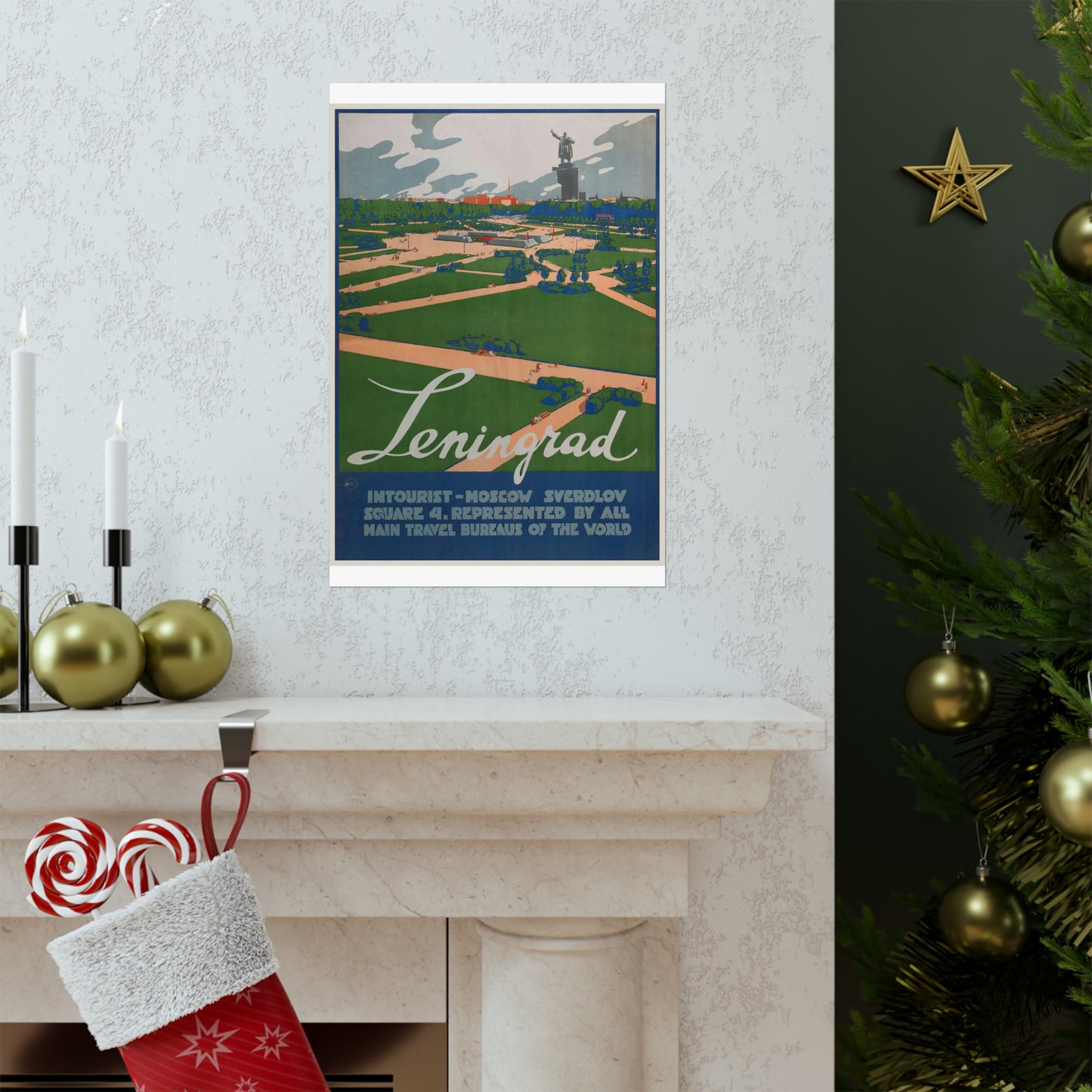 Leningrad (Travel poster), Art Deco Poster High Quality Matte Wall Art Poster for Home, Office, Classroom