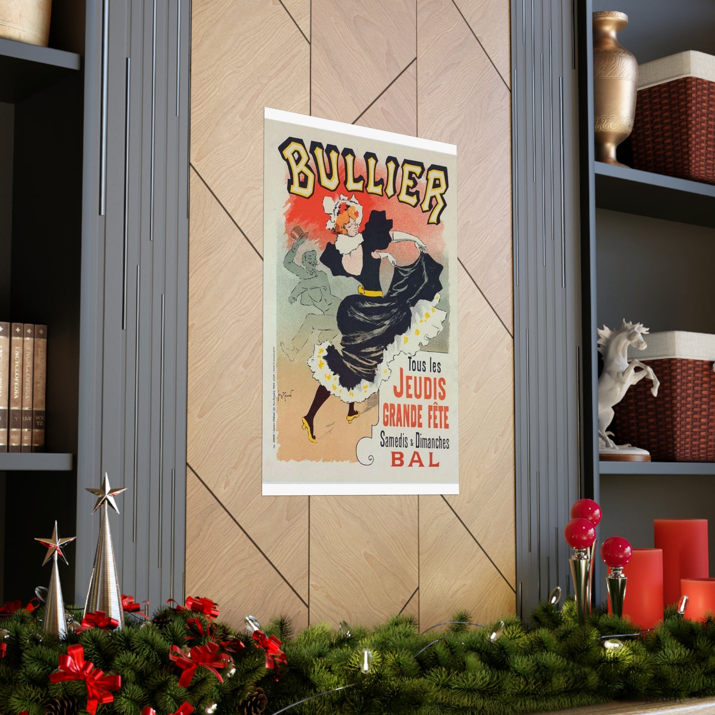 Affiche pour le "Bal Bullier".. Public domain reproduction. High Quality Matte Wall Art Poster for Home, Office, Classroom