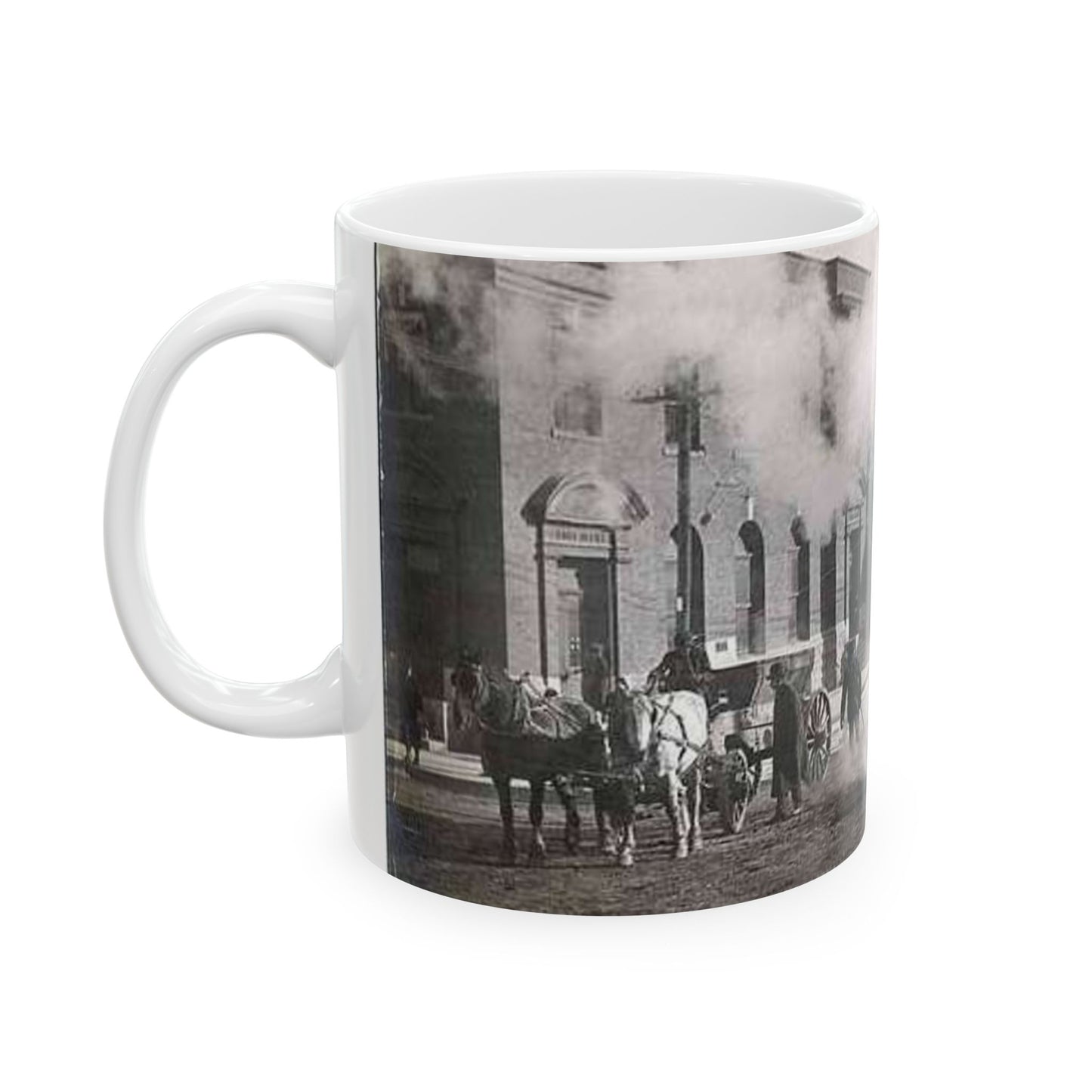 Laying Asphalt, all workers and equipment in view (NBY 10449) Beautiful Novelty Ceramic Coffee Mug 11oz