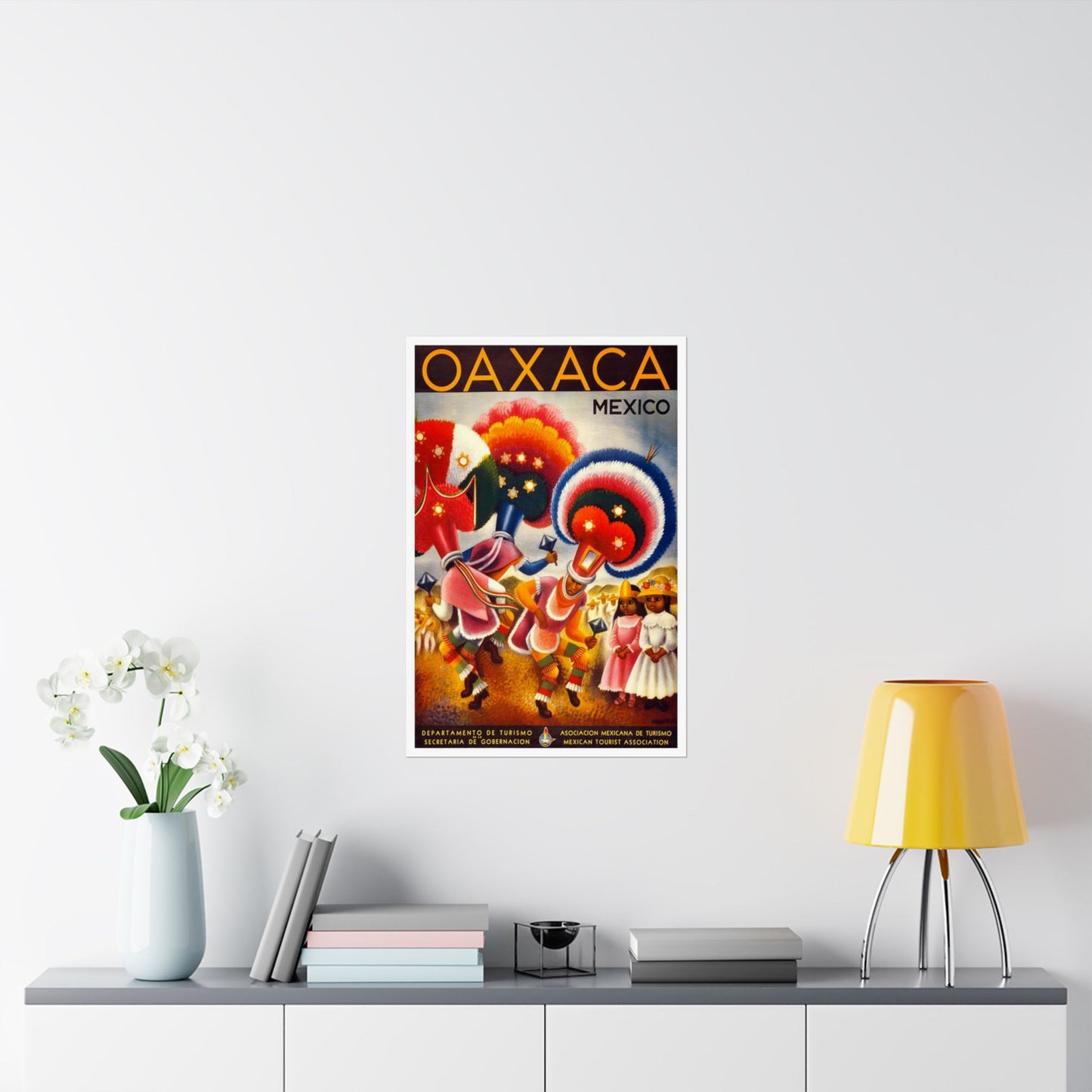 Oaxaca. Mexico. Vintage Travel Poster. High Quality Matte Wall Art Poster for Home, Office, Classroom