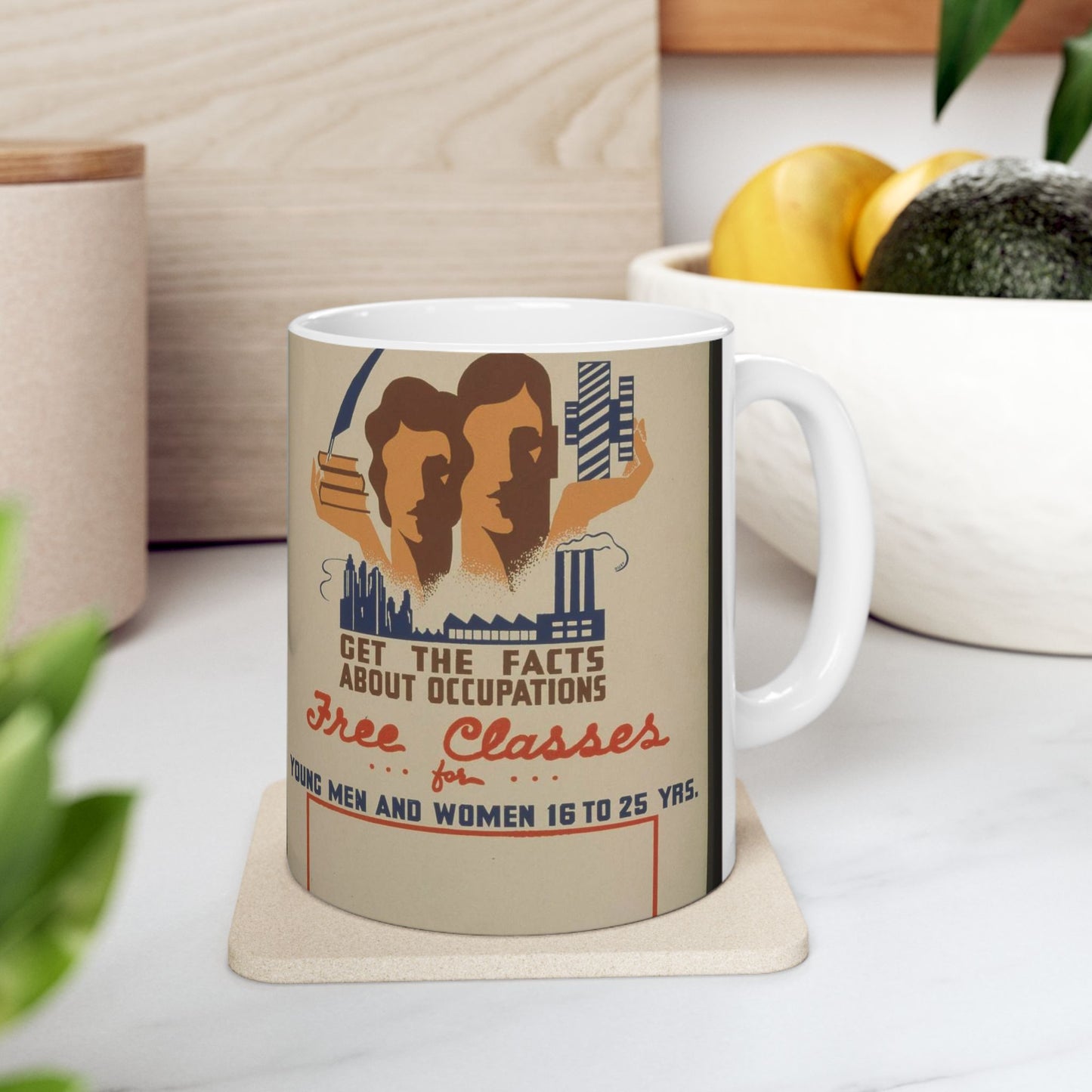 Jobs - get the facts about occupations - free classes for young men and women 16 to 25 yrs.--National Youth Administration of Illinois / Dusek. Beautiful Novelty Ceramic Coffee Mug 11oz