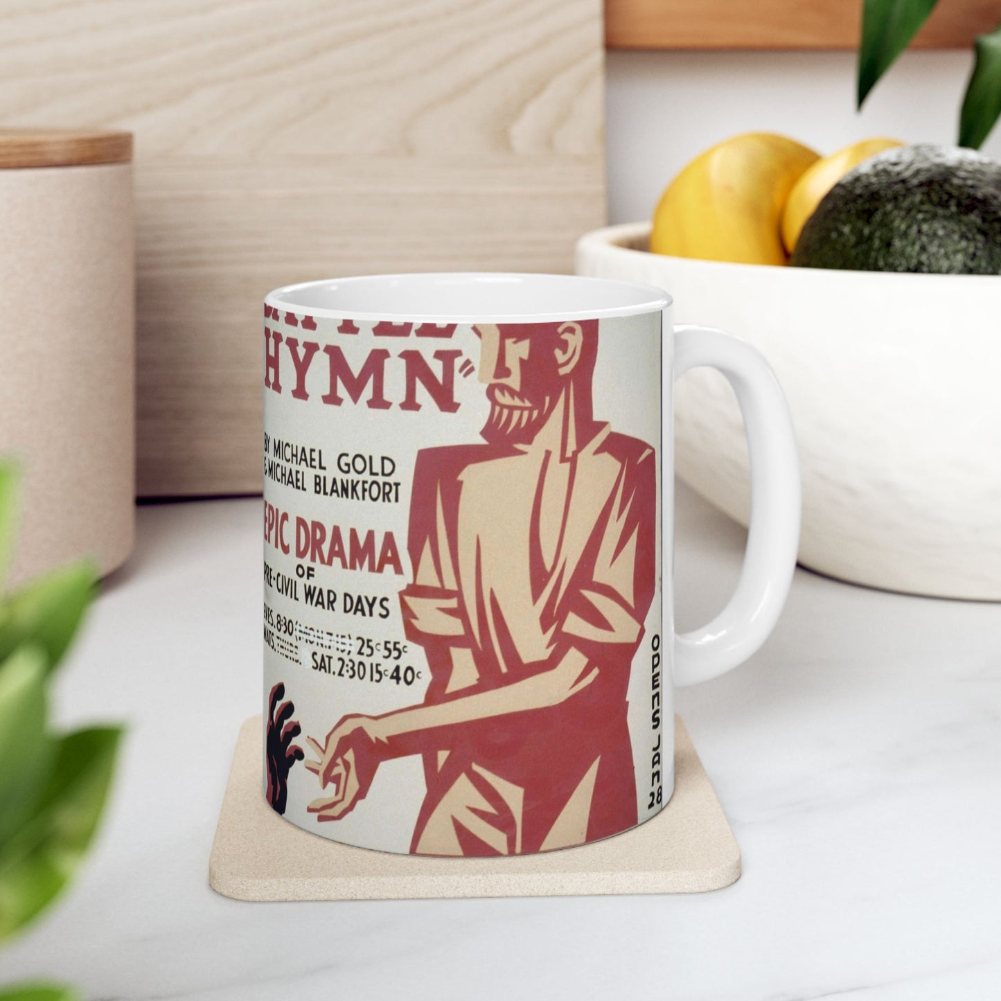 "Battle hymn" by Michael Gold & Michael Blankfort epic drama of pre-civil war days. Beautiful Novelty Ceramic Coffee Mug 11oz