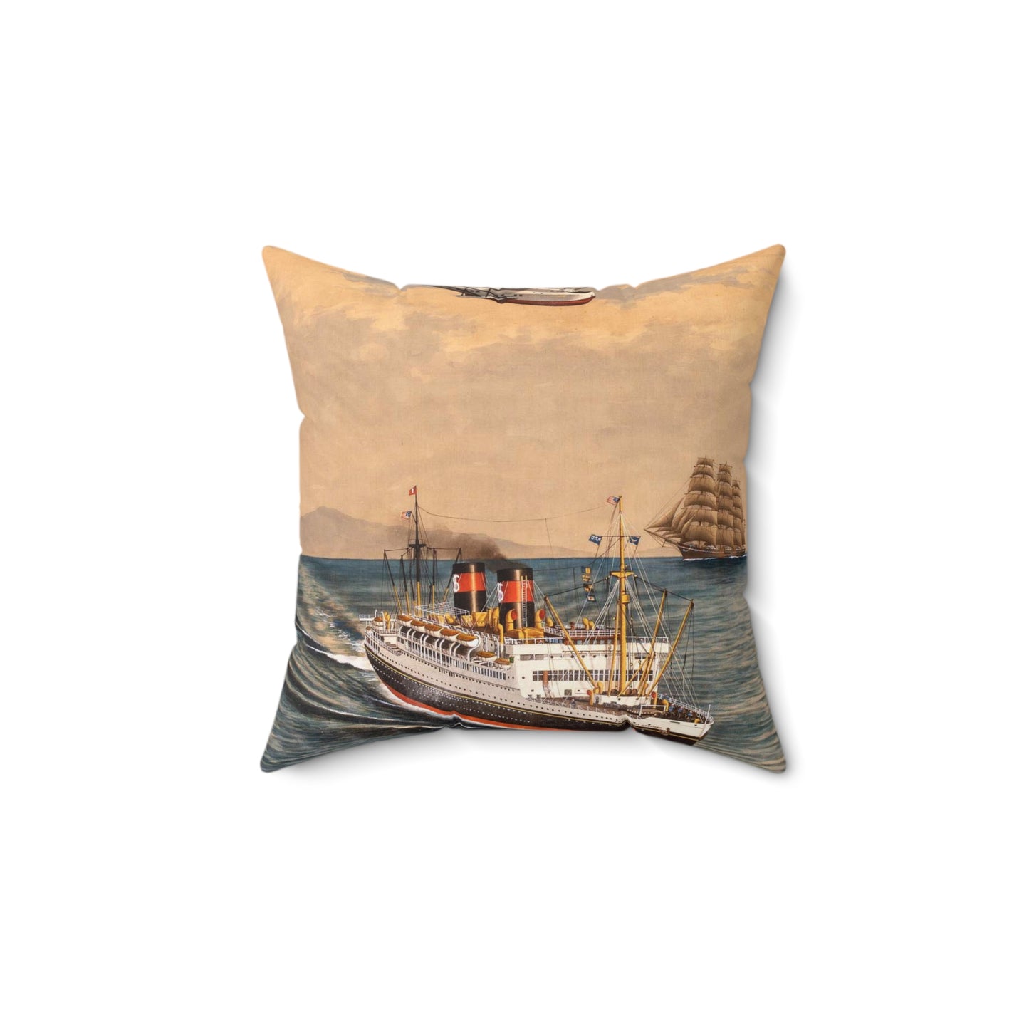 The China Clippers, by H. Shimidzu Decorative Accent Square Pillow