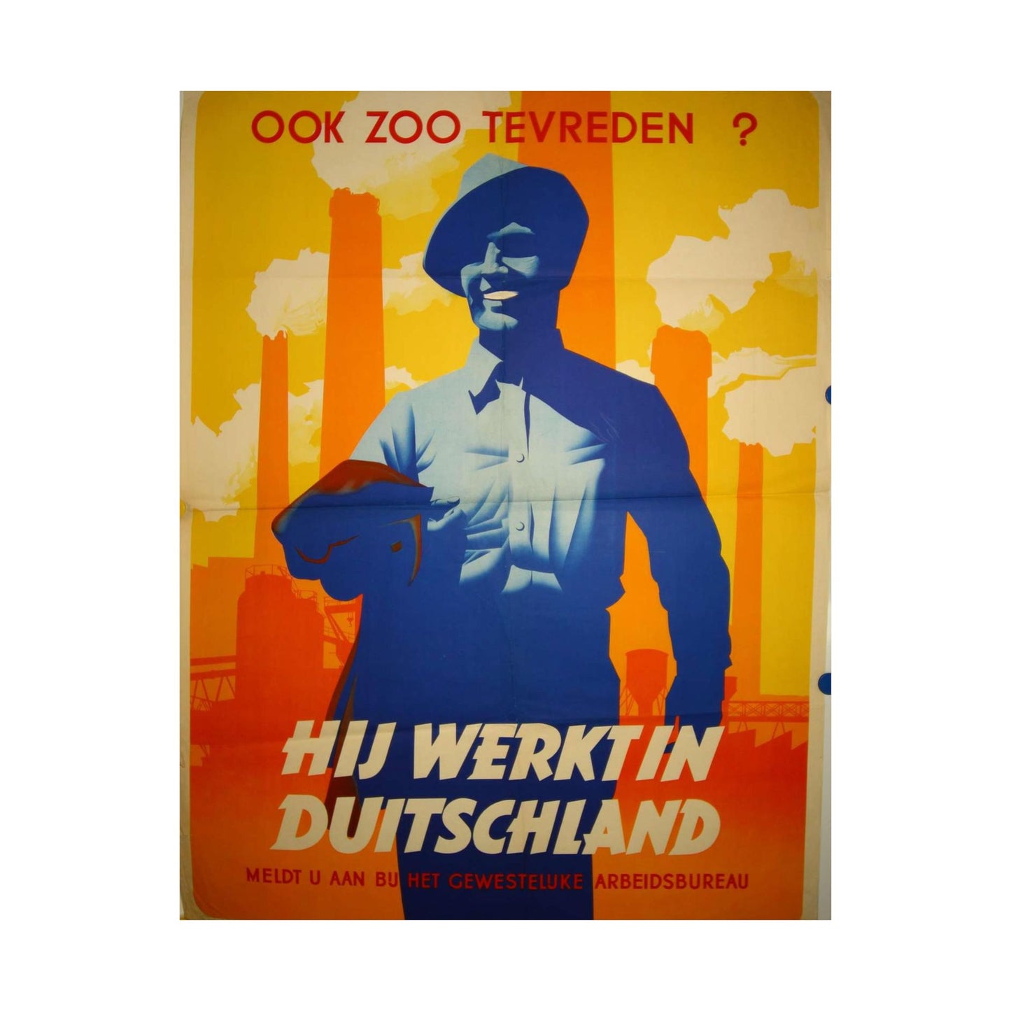 Ook zoo tevreden? - Art Deco public domain image High Quality Matte Wall Art Poster for Home, Office, Classroom