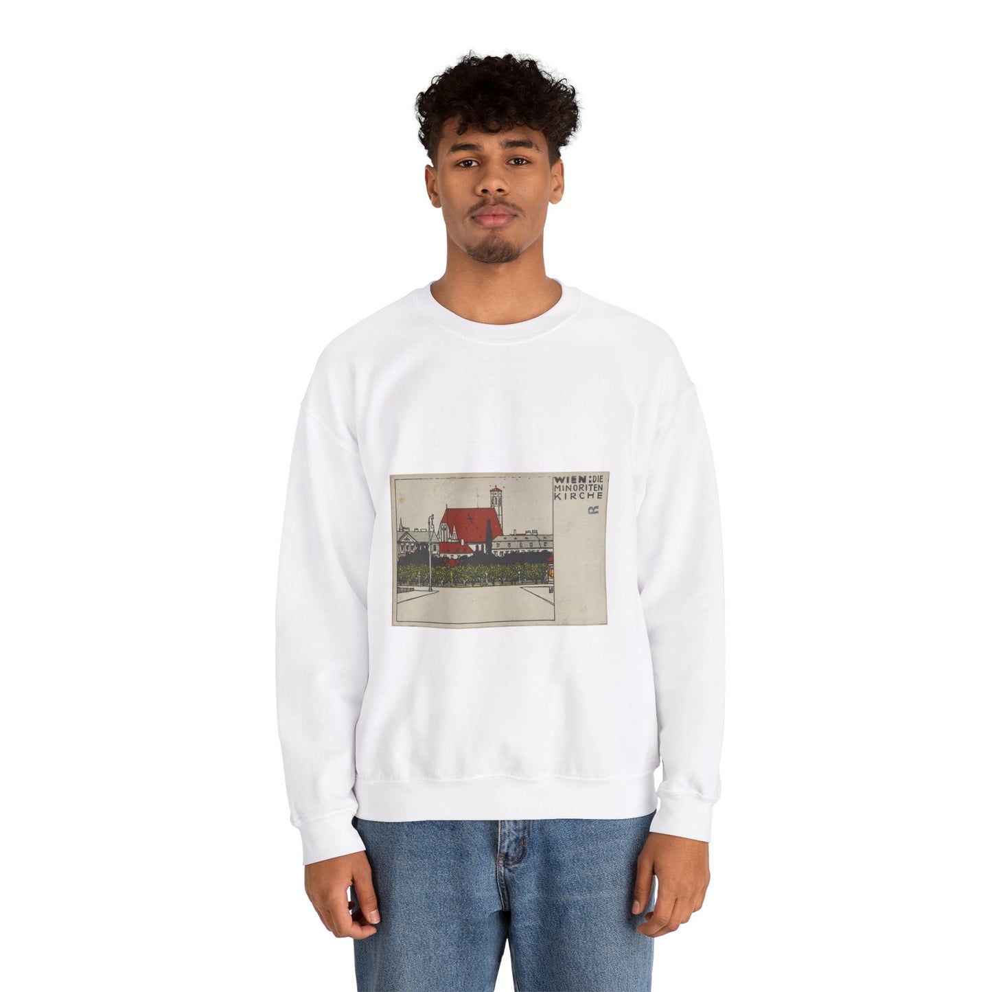 Vienna- Minorite Church (Wien- Die Minoriten Kirche) MET DP844339 White Heavy Blend Adult Crew Neck SweatShirt