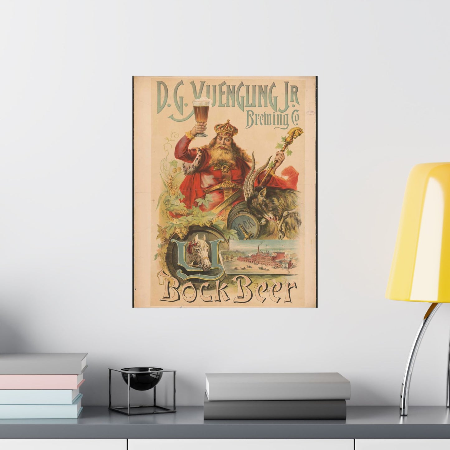 D.G. Yuengling Jr. Brewing Co., bock beer High Quality Matte Wall Art Poster for Home, Office, Classroom