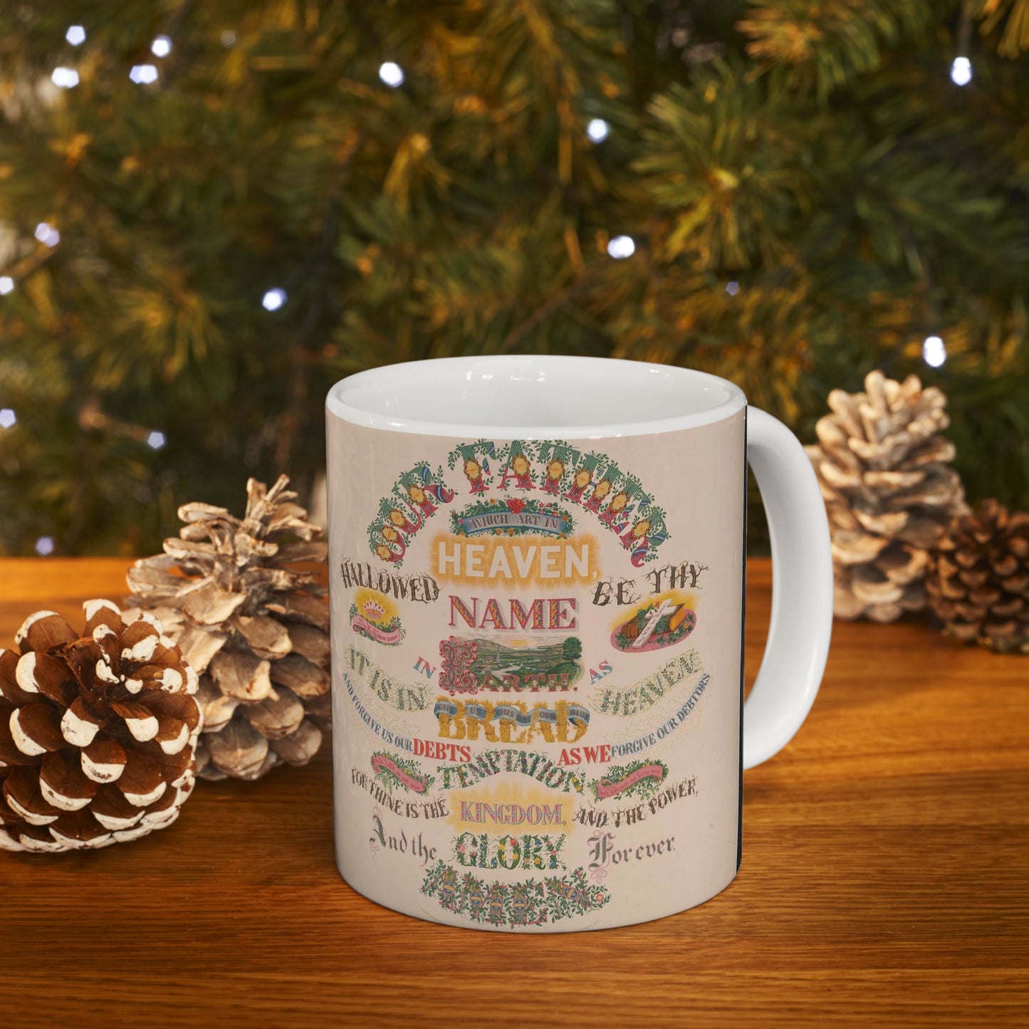 Our Father which art in Heaven - Public domain dedication image Beautiful Novelty Ceramic Coffee Mug 11oz