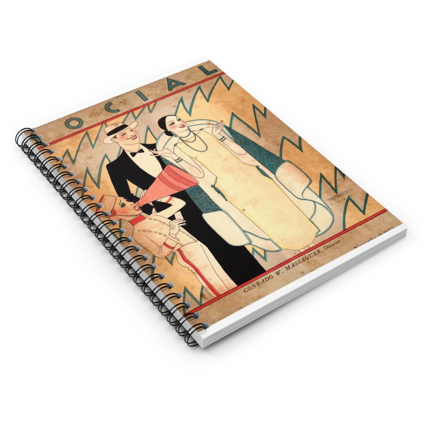 Social vol IX No 11 noviembre 1924 0000 Spiral Bound Ruled Notebook with Printed Cover