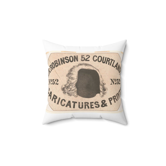 H.R. Robinson, 52 Courtland St. Caricatures & prints Decorative Accent Square Pillow