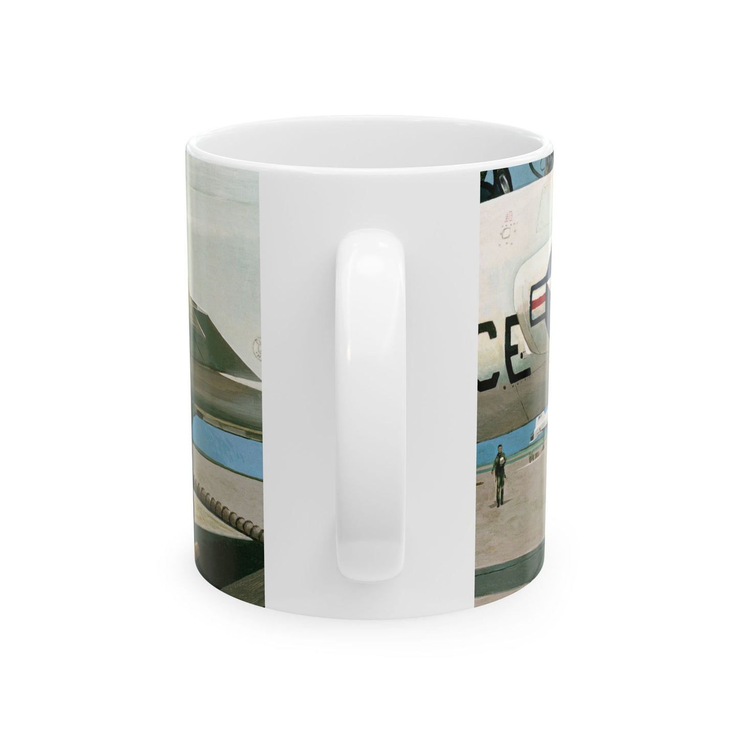 Artwork: "T-38 Flight Line, Vance AFB". Artist: David Zlotky Beautiful Novelty Ceramic Coffee Mug 11oz