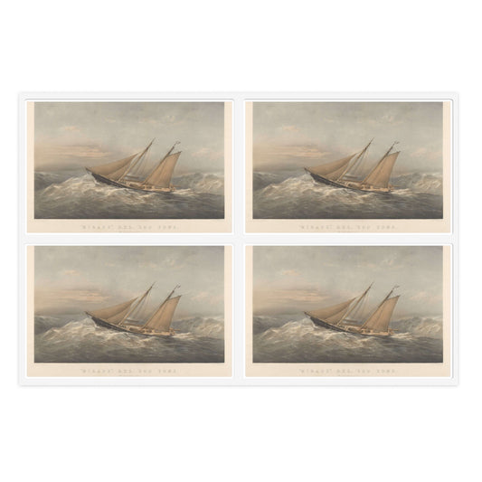 Mirage, R.Y.S., 200 Tons. 5th October 1872 RMG PY8772 Laminated UV Protective Vinyl Stickers