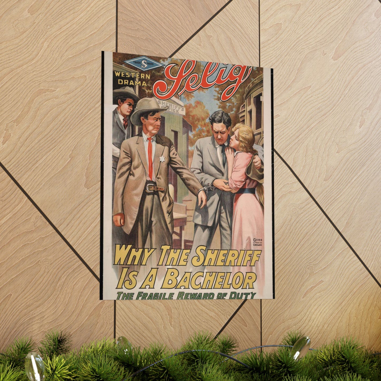 Why the sheriff is a bachelor The fragile reward of duty. High Quality Matte Wall Art Poster for Home, Office, Classroom