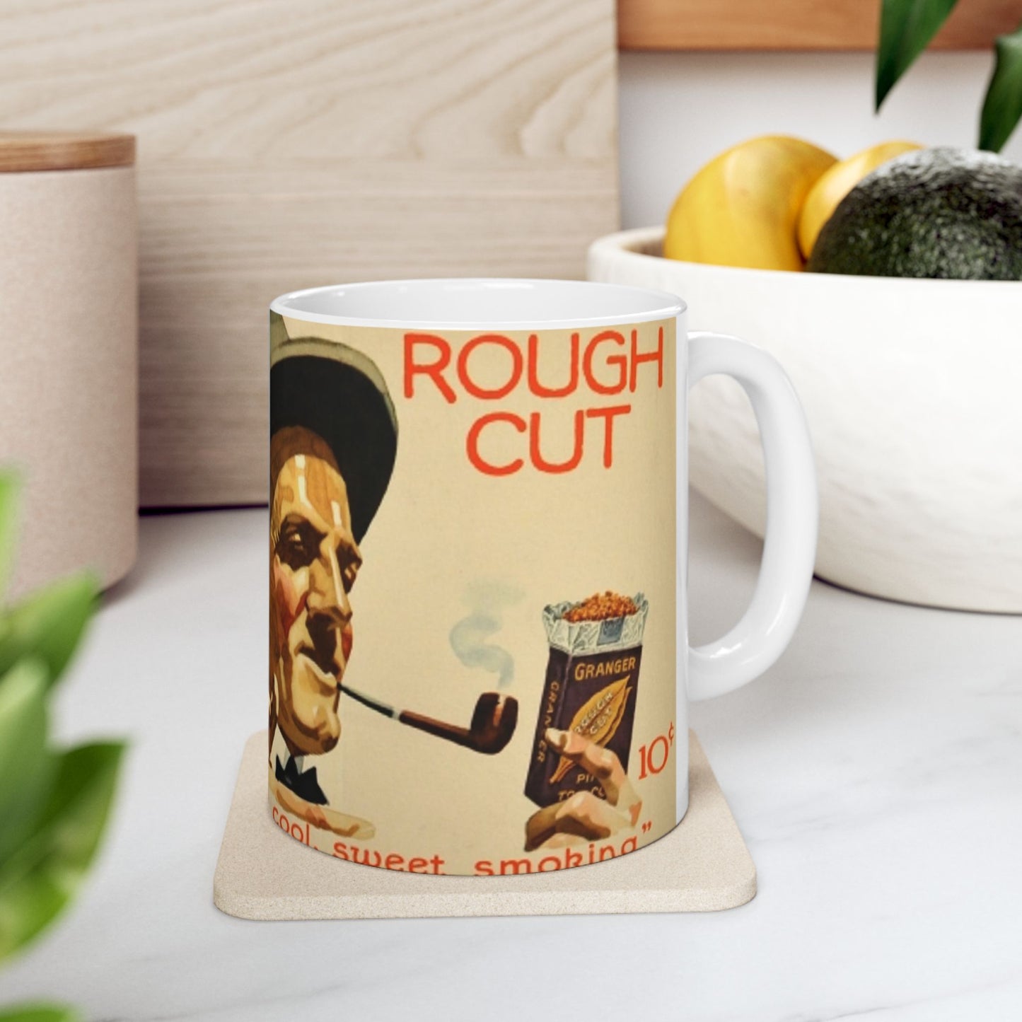 Granger Rough Cut. „Now, that's what I call cool, sweet smoking“, 1923, poster 1 Beautiful Novelty Ceramic Coffee Mug 11oz