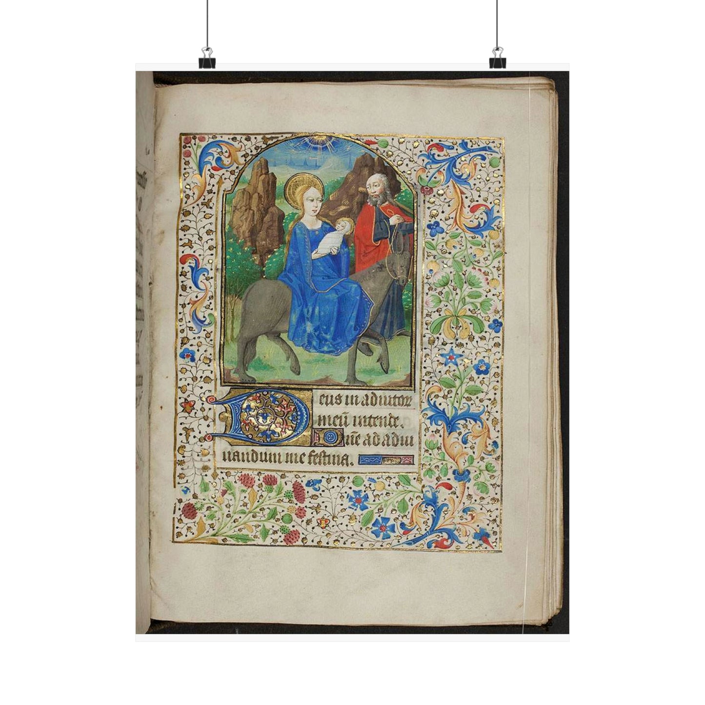 Book of Hours, f.73, (184 x 133 mm), 15th century, Alexander Turnbull Library, MSR-02. (6046619365) High Quality Matte Wall Art Poster for Home, Office, Classroom