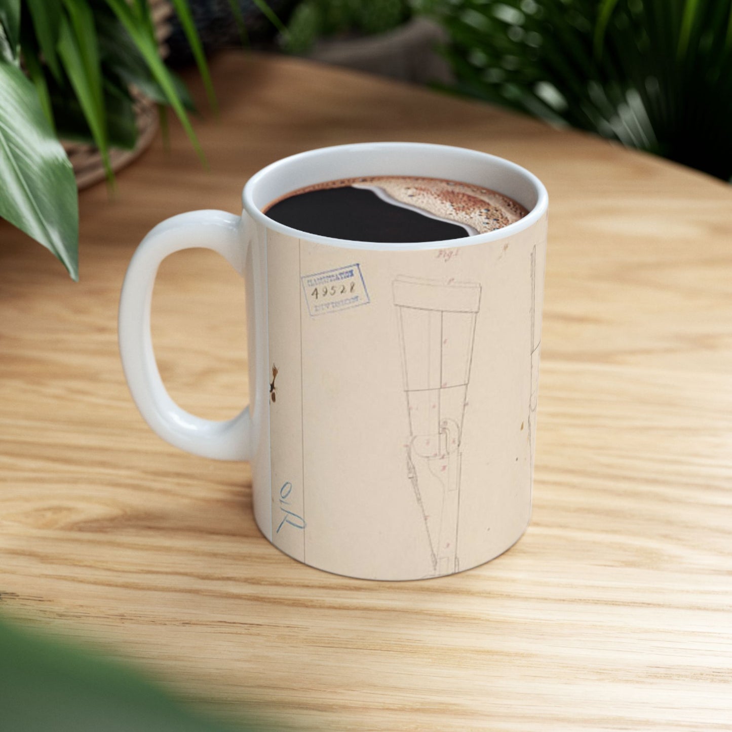 Patent drawing - Drawing of Artificial Leg Public domain  image Beautiful Novelty Ceramic Coffee Mug 11oz