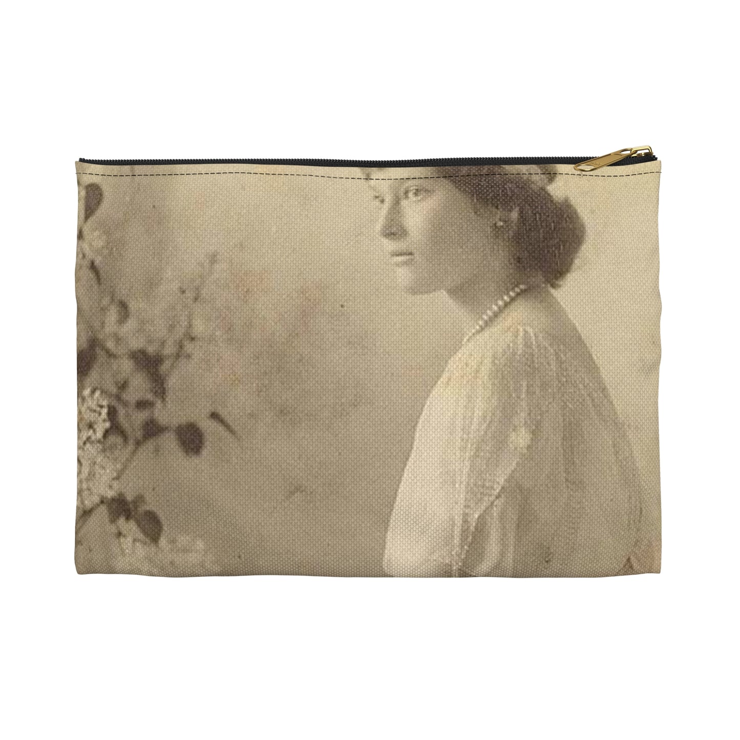 Tatyana Nikolaevna 1914 - Public domain portrait print Large Organizer Pouch with Black Zipper